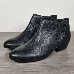 Sam Edelman Petty Chelsea Boot, Black Pebbled Leather, Womens Size 8.5 M / 38.5